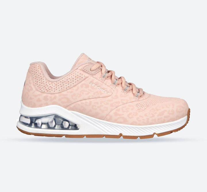 Women's Wide Fit Skechers 155642 Uno 2 In Kat Neato Sneakers - Blush