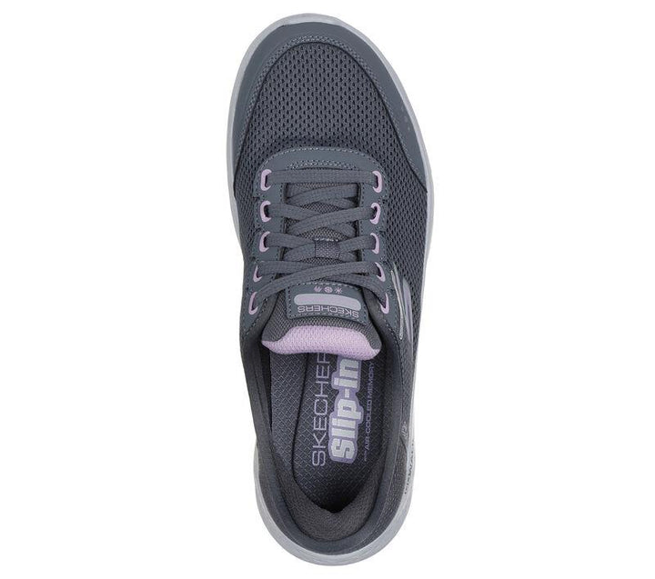 Women's Wide Fit Skechers 124846 Go Walk Flex Clear Creek Sneakers