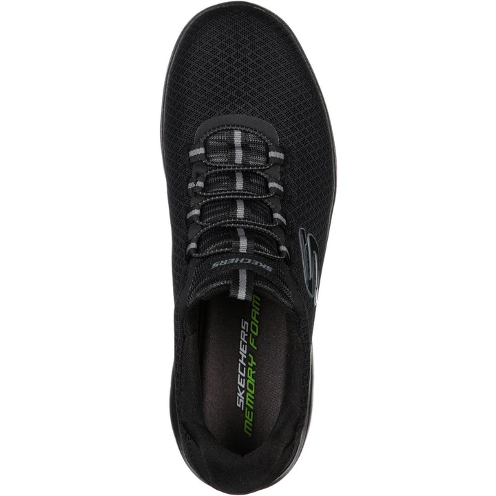 Men's Wide Fit Skechers 52811 Summits Slip On Sports Sneakers - Black