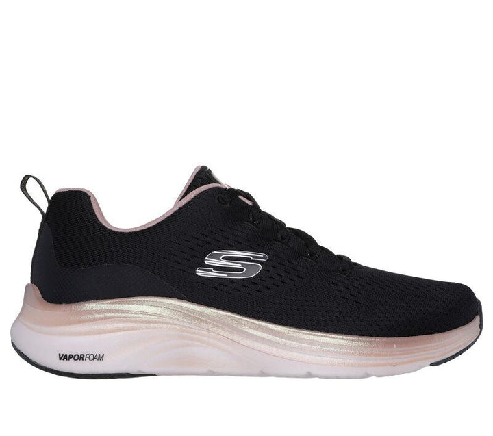 Women's Wide Fit Skechers 150025 Vapor Foam Midnight Glimmer Sneakers