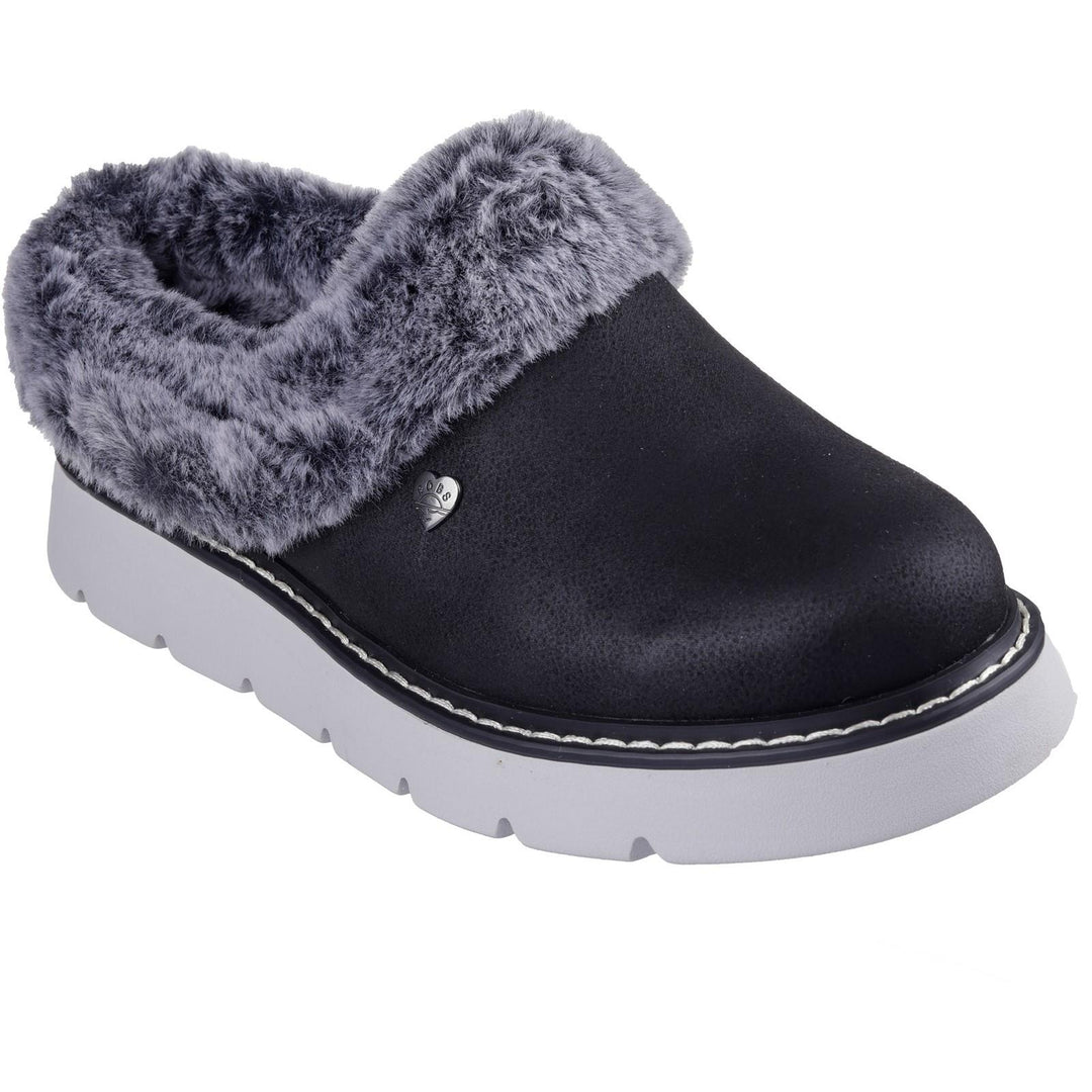 Women's Wide Fit Skechers 114762 Keepsakes Lite Cozy Blend Slippers