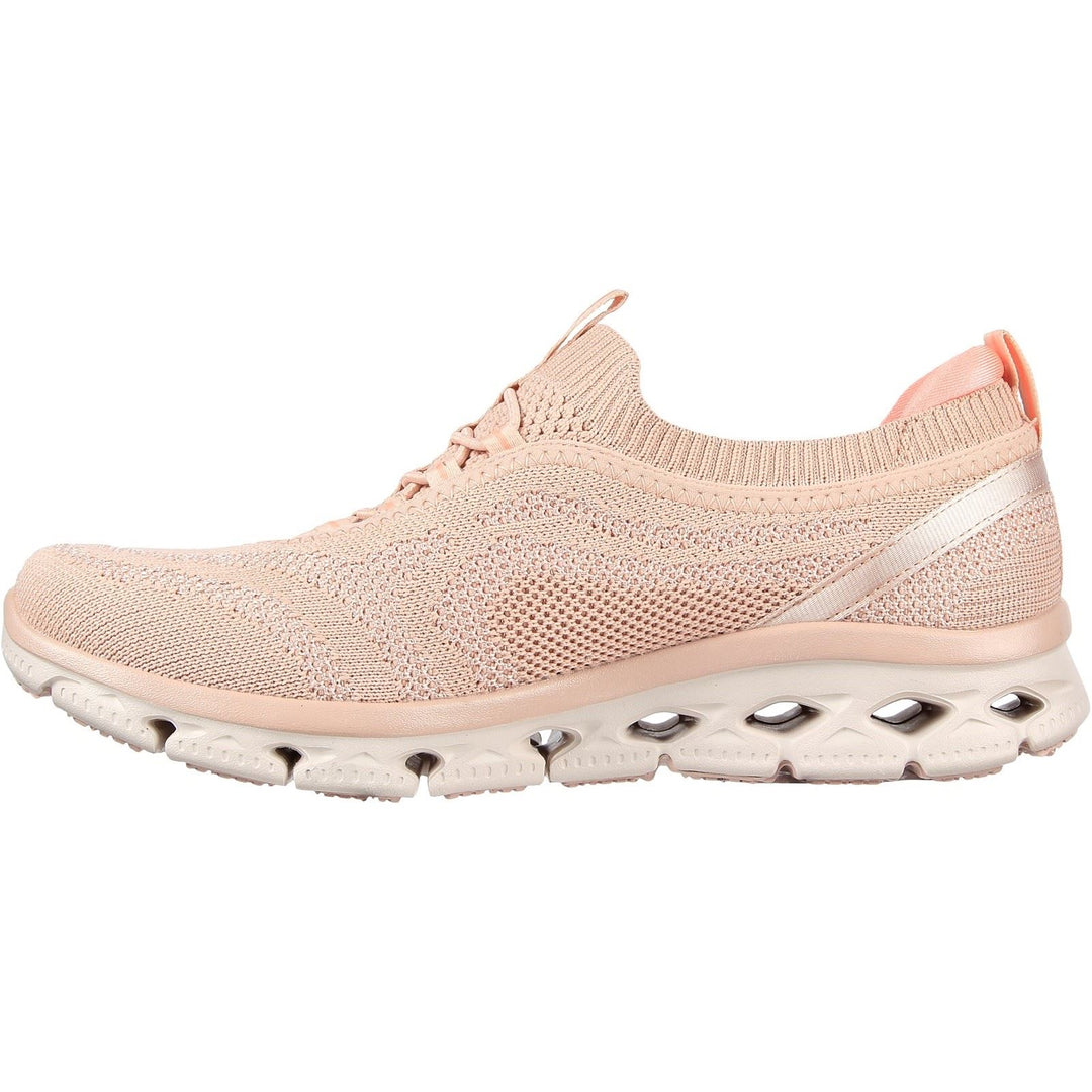 Women's Wide Fit Skechers 104307 Glide Step Flex Good Dream Sneakers - Light Pink