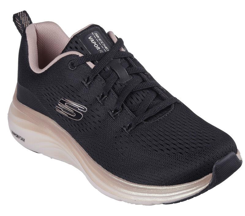 Women's Wide Fit Skechers 150025 Vapor Foam Midnight Glimmer Sneakers