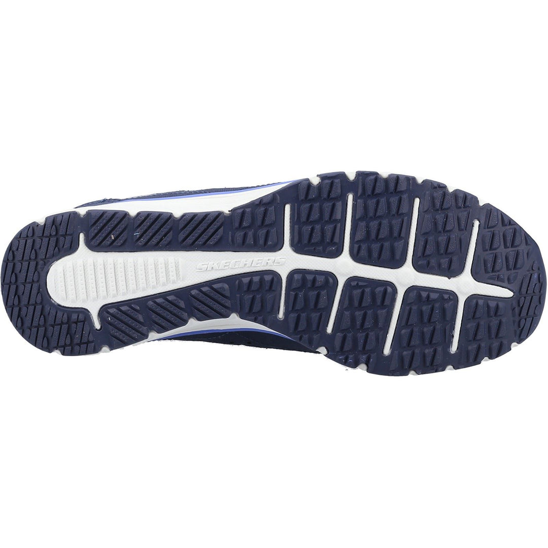 Women's Wide Fit Skechers 104281 Gratis Sport Live Golden Sneakers - Navy