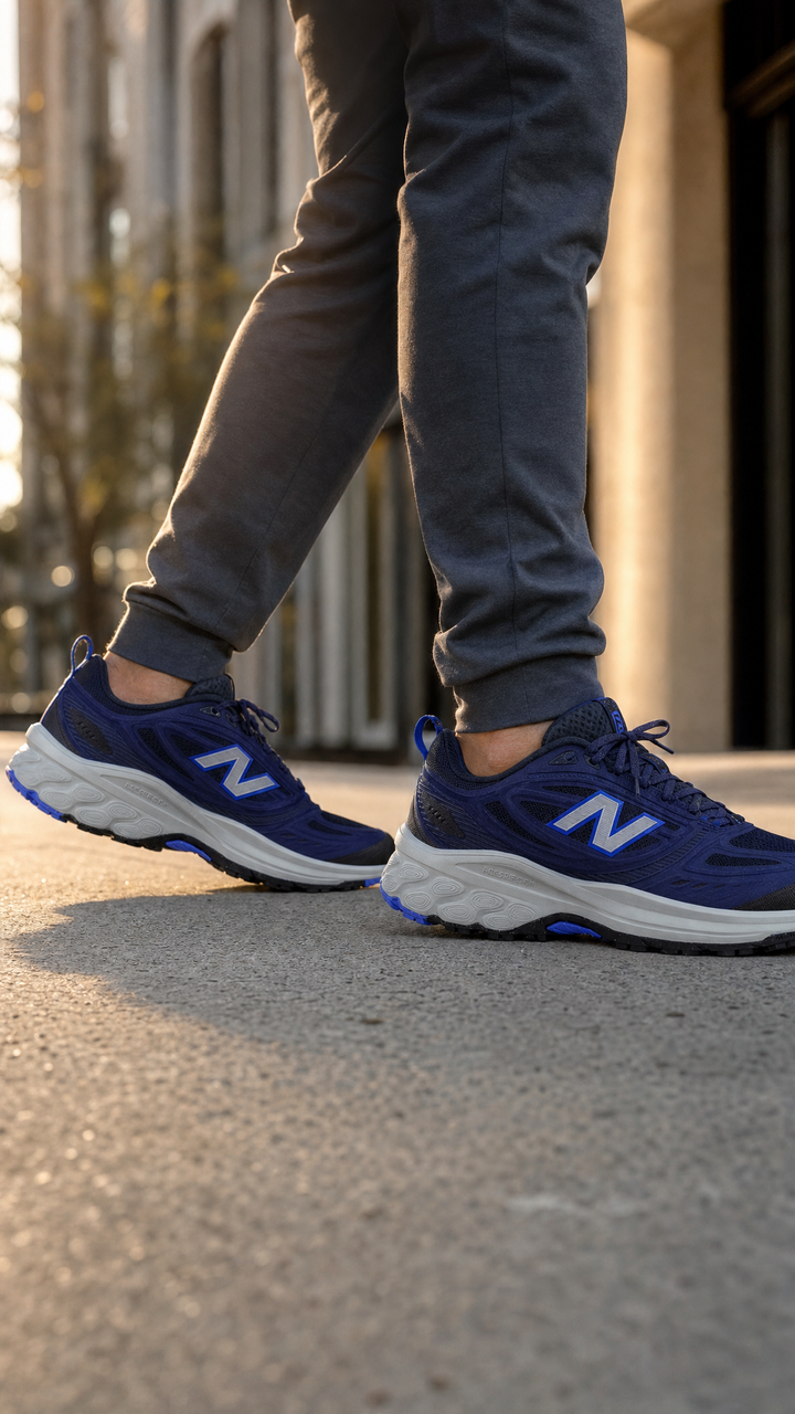 Mens Wide Fit New Balance M4108G6 Trail/Walking Sneakers - Blue - Fresh Foam