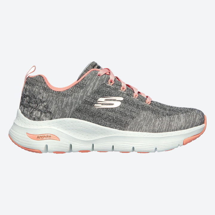 Womens Wide Fit Skechers Comfy Wave 149414 Arch Fit Sneakers