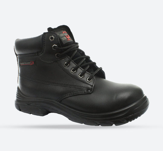 Grafters M9503A Herrenstiefel mit Stahlkappe, weite Passform