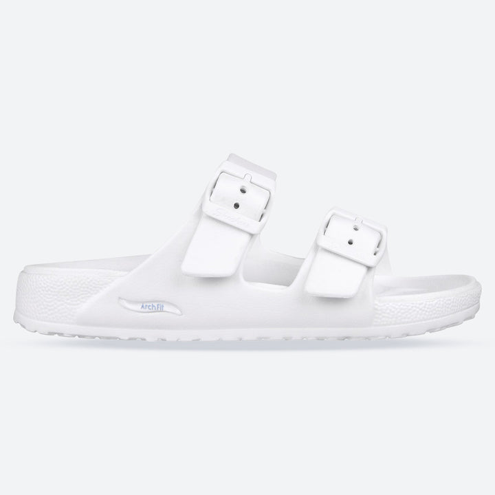 Women's Wide Fit Skechers 111590 Foamies Arch Fit Cali Breeze 2.0 Slippers