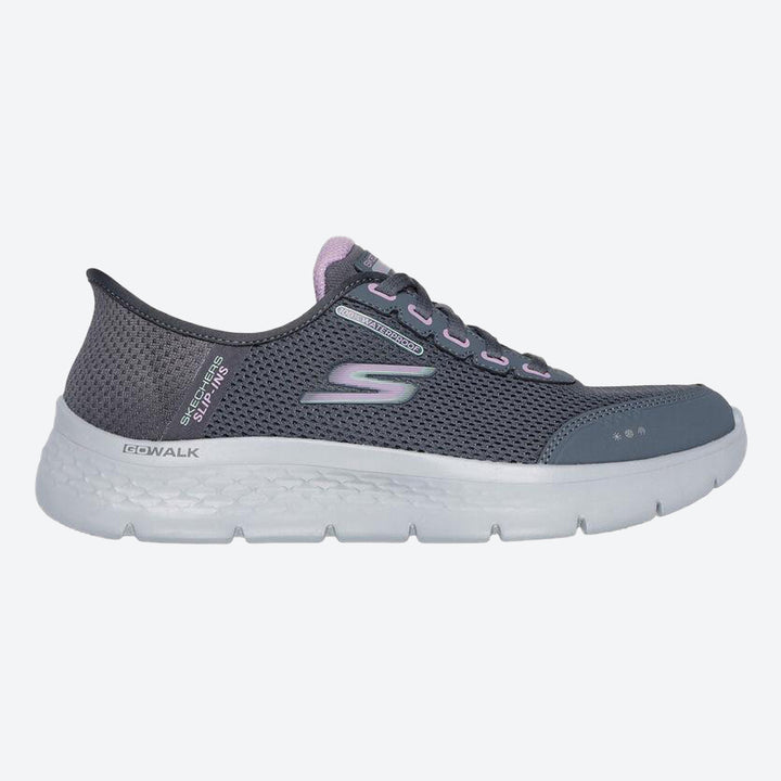 Women's Wide Fit Skechers 124846 Go Walk Flex Clear Creek Sneakers