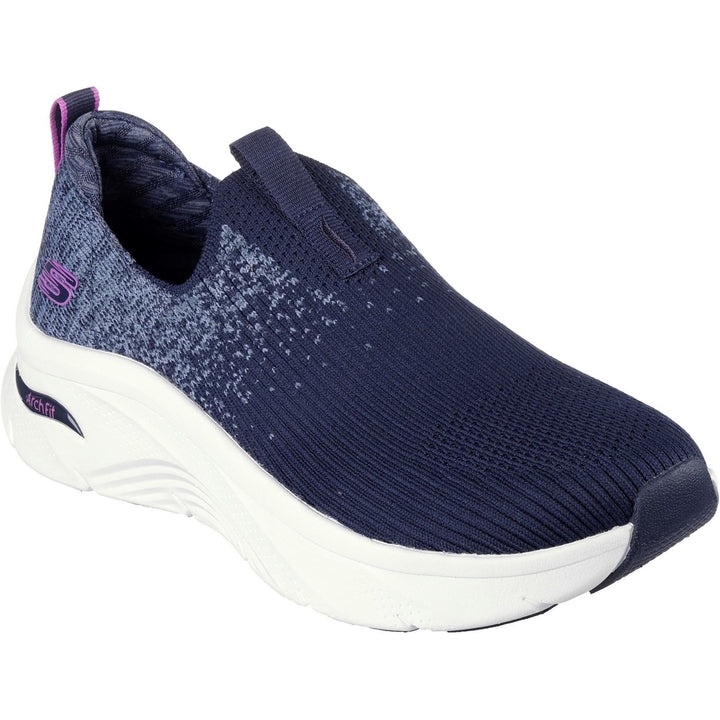 Women's Wide Fit Skechers 149684 Arch Fit D'Lux Key Journey Sneakers