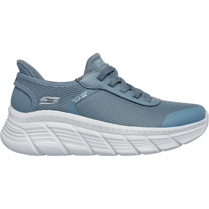 Women's Wide Fit Skechers 117391 Slip-ins Bobs B Flex Hi Linear Force Sneakers