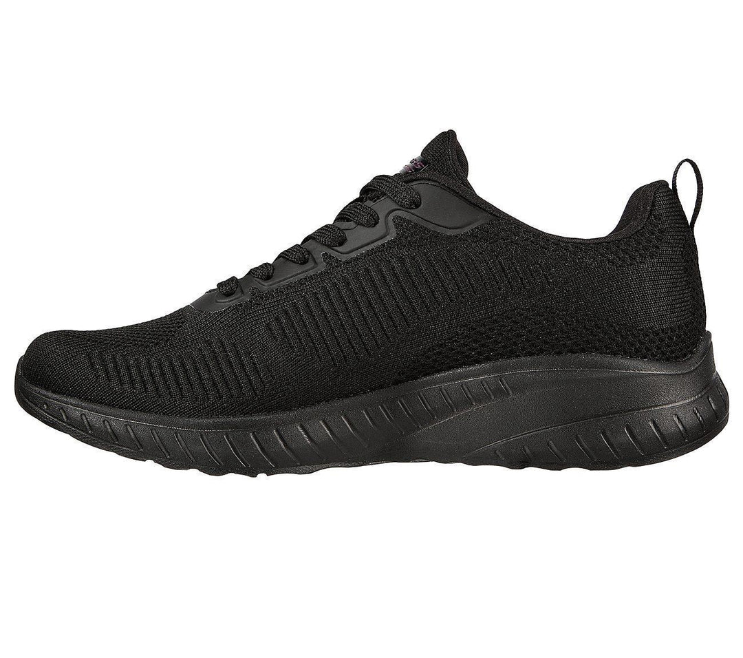 Women's Wide Fit Skechers 117209 Bobs Squad Chaos Face Off Vegan Sneakers