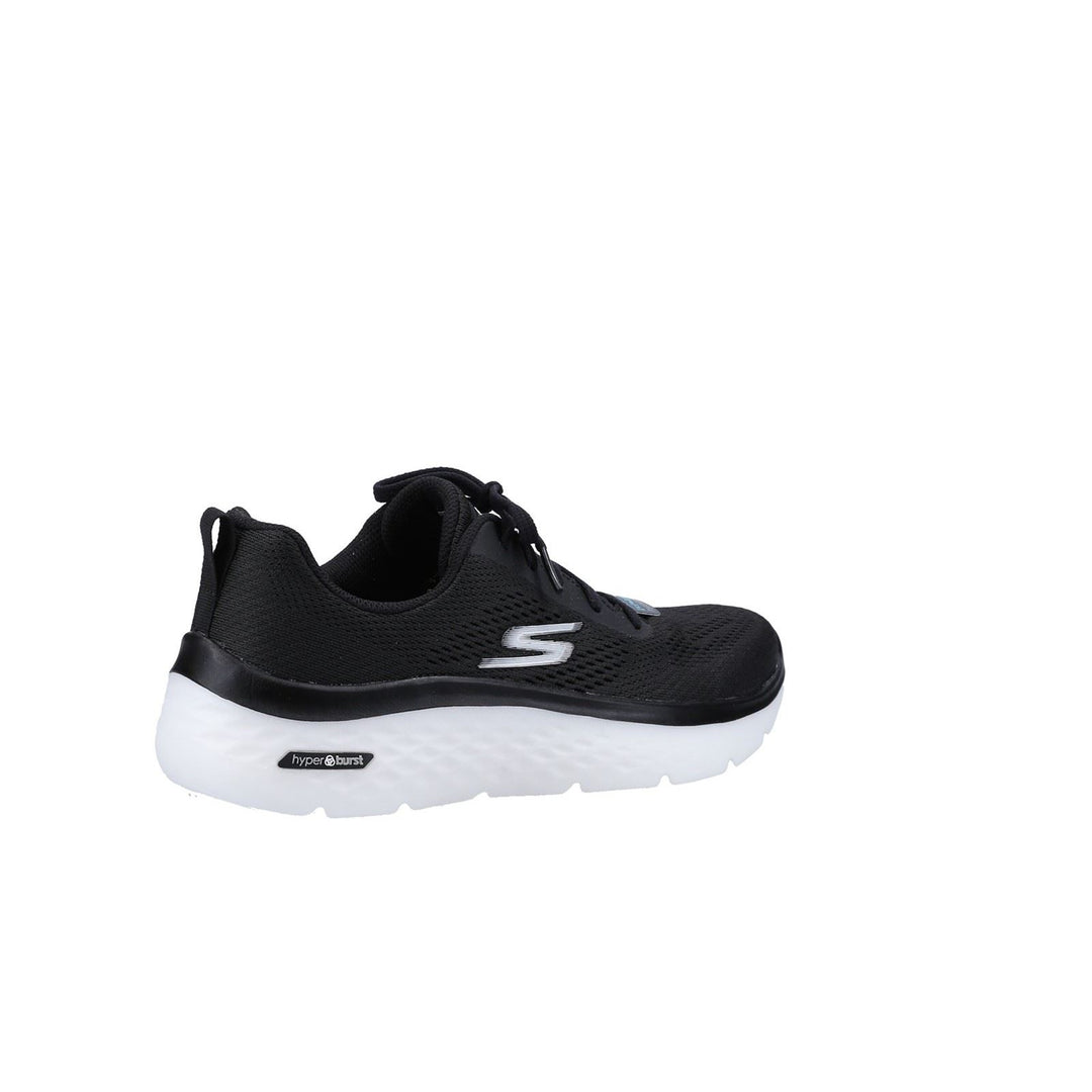 Women's Wide Fit Skechers 124578 GO walk Hyper Burst Sneakers - Black/White