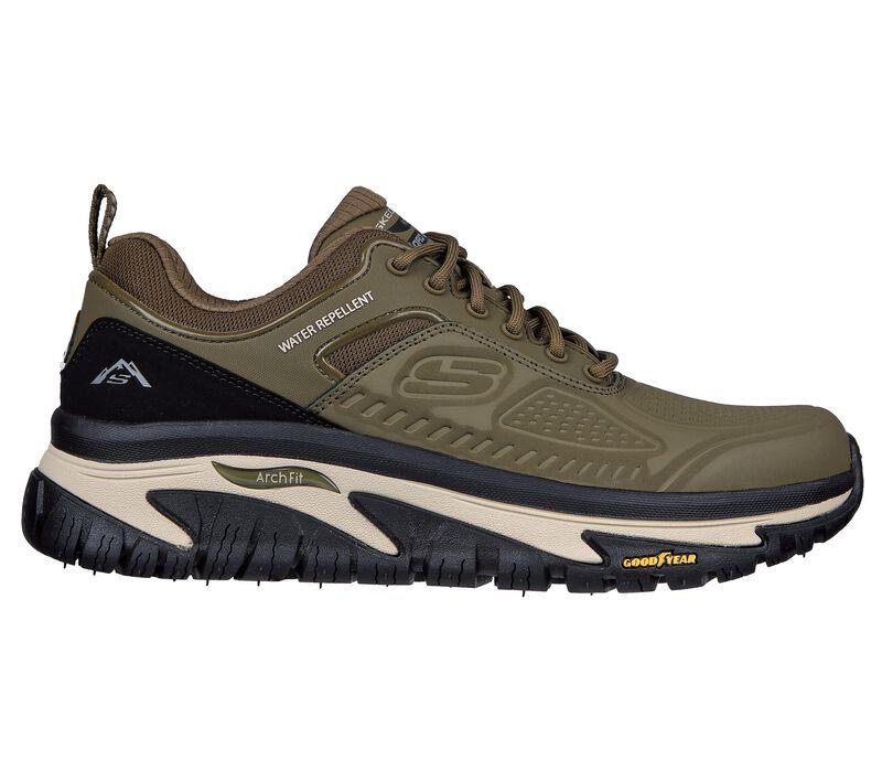 Men's Wide Fit Skechers 237333 Arch Fit Road Walker Recon Sneakers - Olive/Black