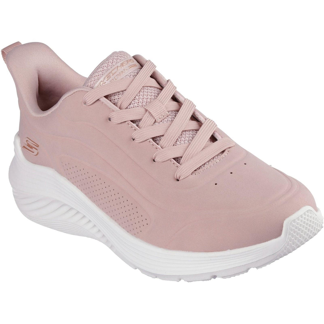 Women's Wide Fit Skechers 117485 Bobs Sport Squad Waves Just Wading Sneakers