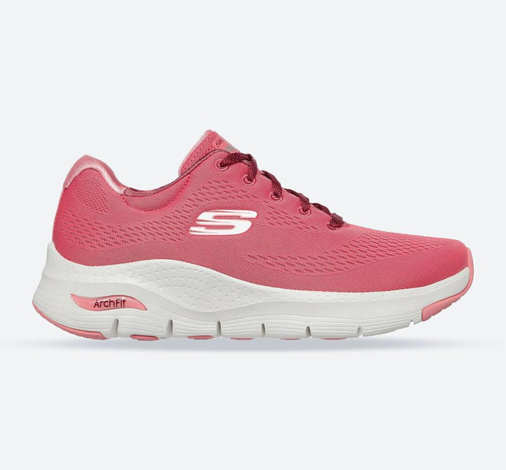 Women's Wide Fit Skechers 149057 Unny Outlook Sports Sneakers - Rose