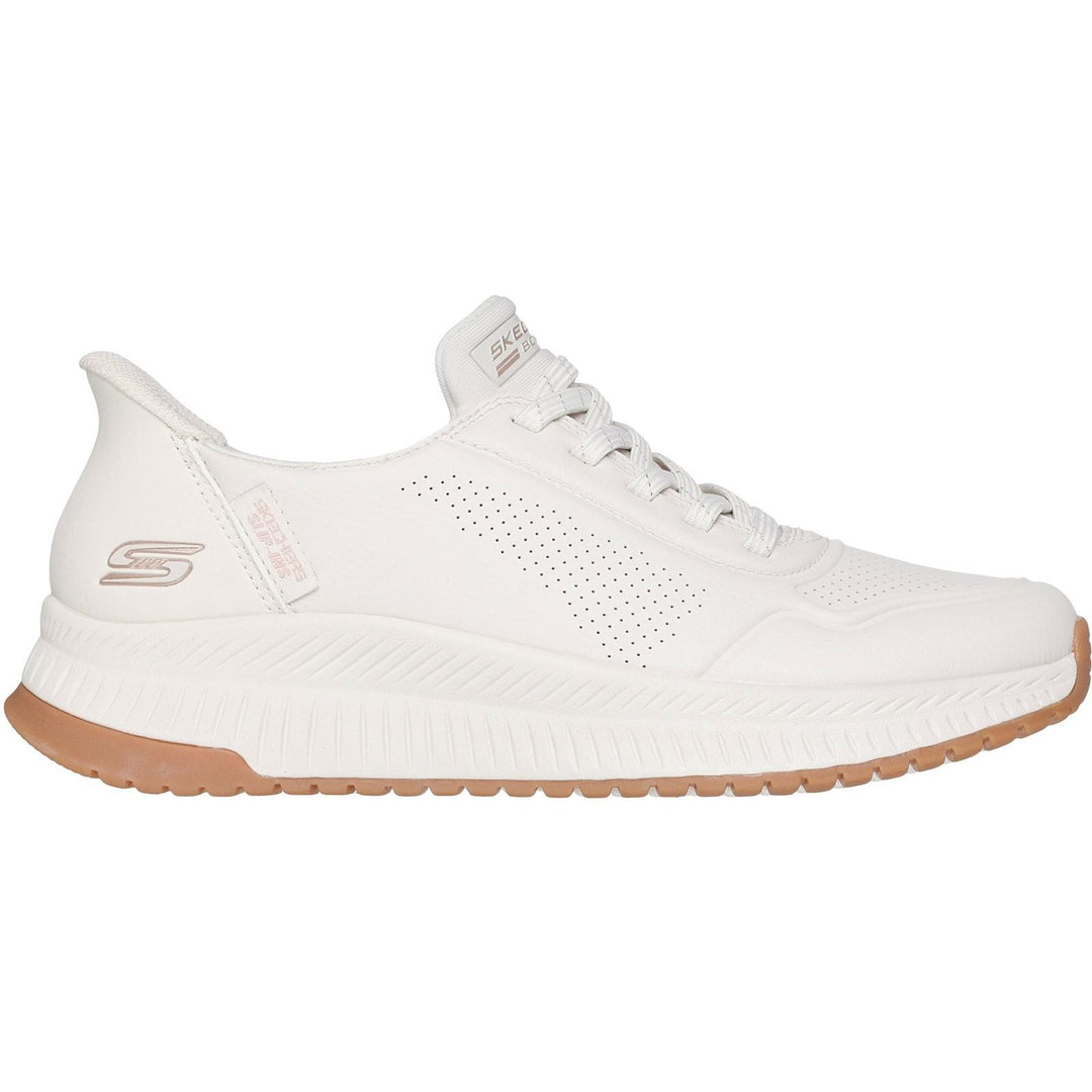 Women's Wide Fit Skechers 117740 Slip-ins Bobs Squad 4 Key Look Sneakers