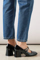 Women's Wide Fit Good For The Sole Dawn Faux Double Mary Jane Court Shoes
