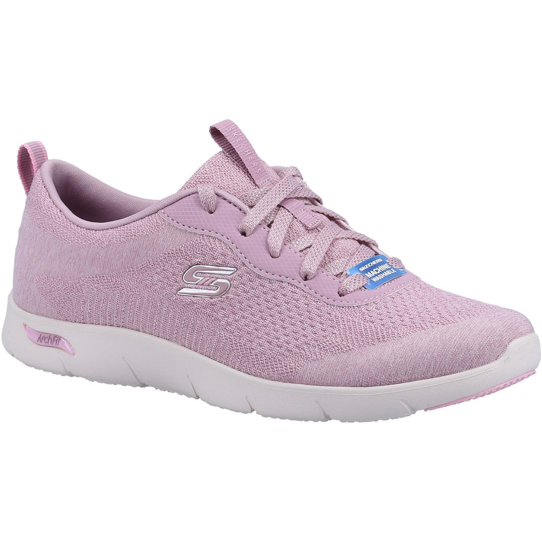 Women's Wide Fit Skechers 104272 Arch Fit Refine Sneakers - Mauve