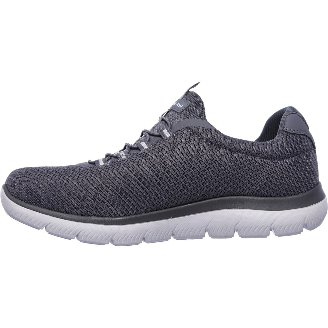 Men's Wide Fit Skechers 52811 Summits Slip On Sports Sneakers - Charcoal