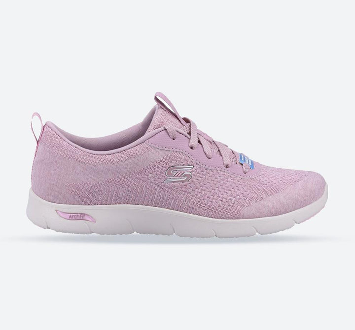 Women's Wide Fit Skechers 104272 Arch Fit Refine Sneakers - Mauve