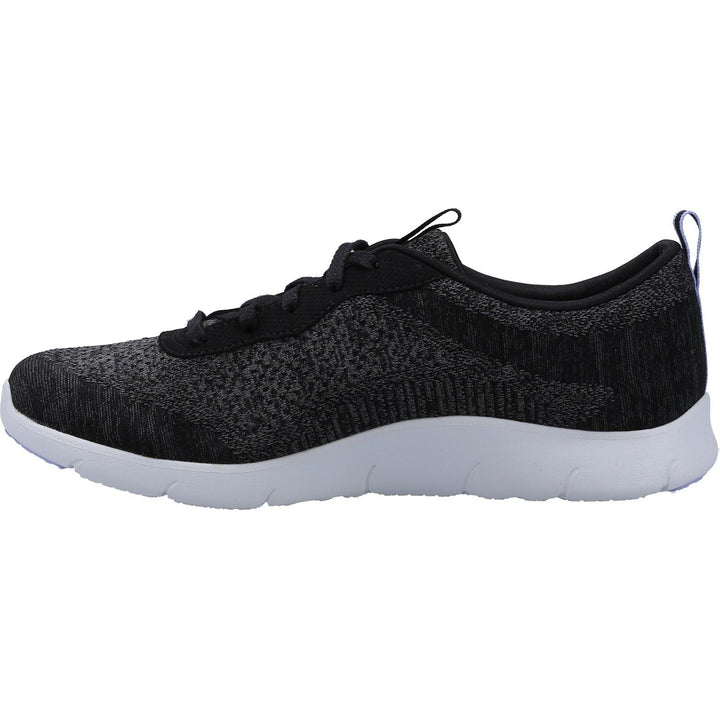 Women's Wide Fit Skechers 104272 Arch Fit Refine Sneakers -  Black/White