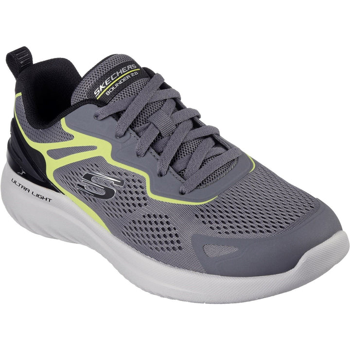 Men's Wide Fit Skechers 232674 2.0 - Andal Sneakers - Charcoal/Lime