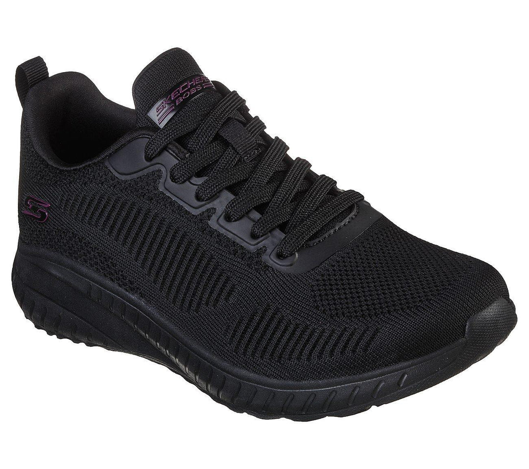 Women's Wide Fit Skechers 117209 Bobs Squad Chaos Face Off Vegan Sneakers
