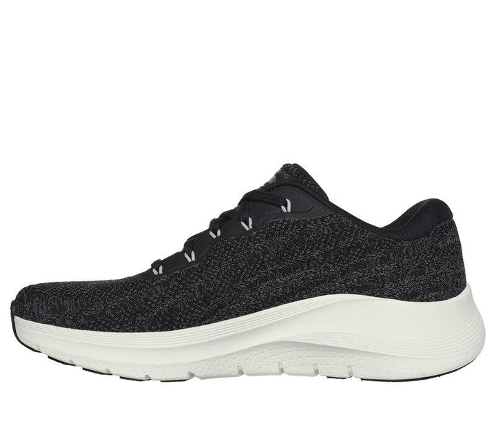 Men's Wide Fit Skechers 232701 Arch Fit 2.0 Road Wave Walking Sneakers - Black