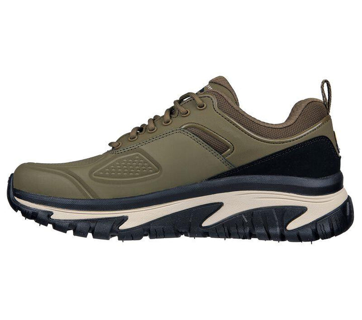 Men's Wide Fit Skechers 237333 Arch Fit Road Walker Recon Sneakers - Olive/Black