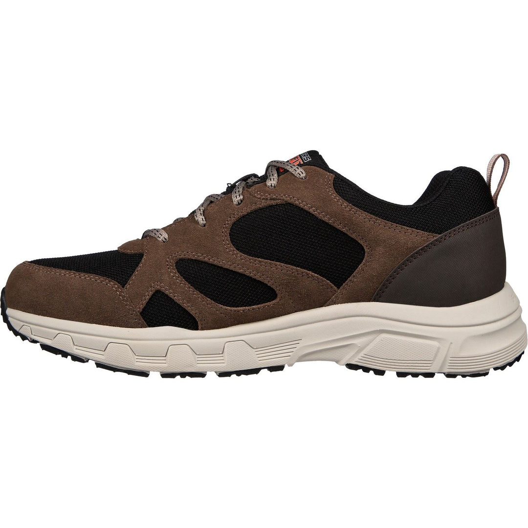 Men's Wide Fit Skechers 237348 Oak Canyon Sunfair Trekking Low Cut Sneakers - Brown/Black