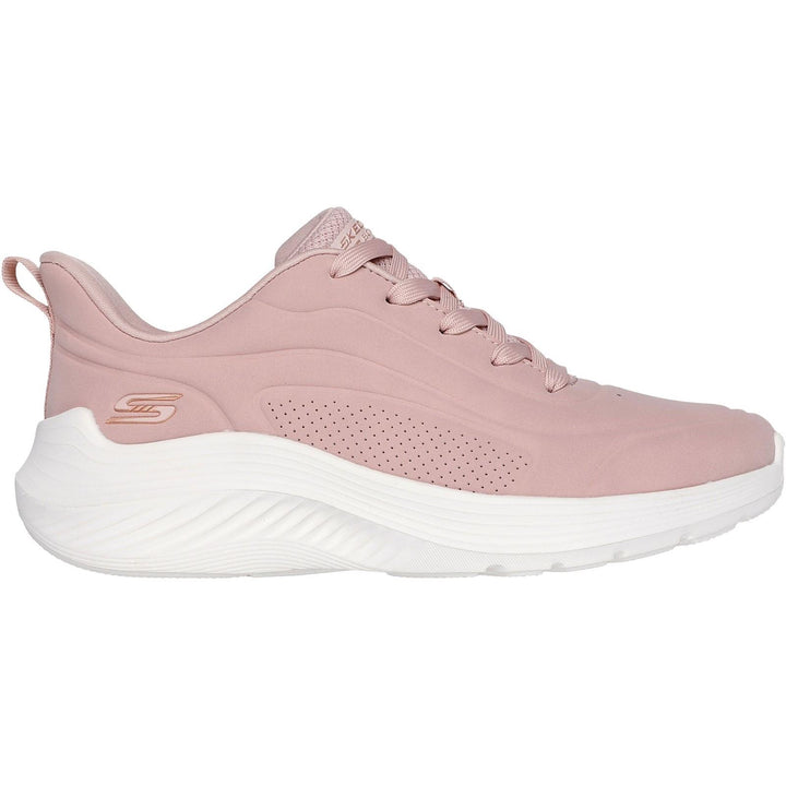 Women's Wide Fit Skechers 117485 Bobs Sport Squad Waves Just Wading Sneakers