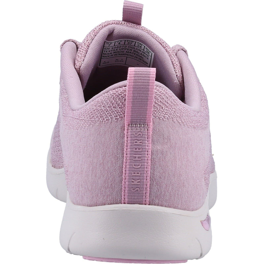 Women's Wide Fit Skechers 104272 Arch Fit Refine Sneakers - Mauve