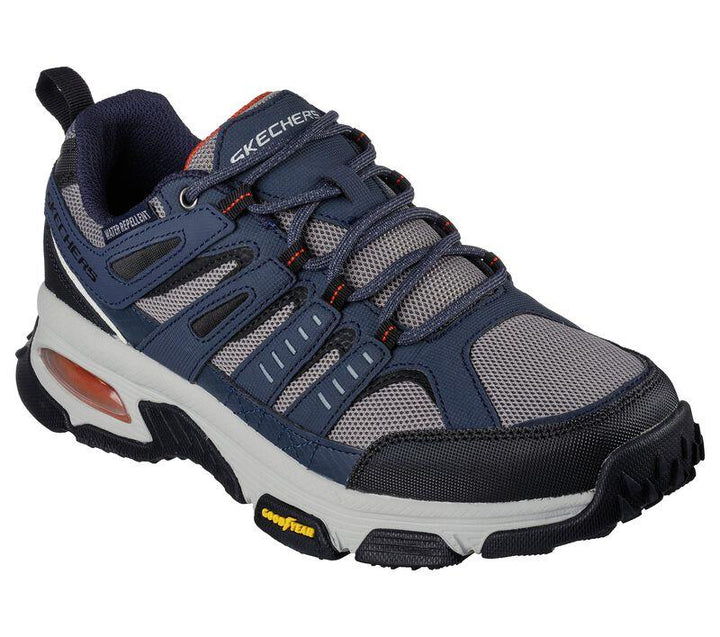 Men's Wide Fit Skechers 237214 Air Envoy Water Repellent outdoor Walking Sneakers - Navy/Grey