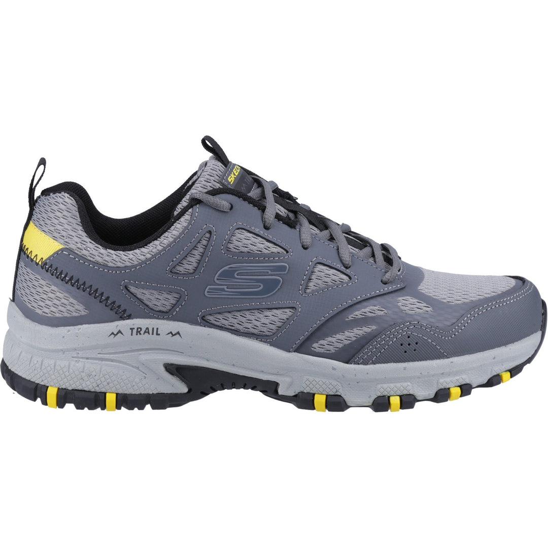 Men's Wide Fit Skechers 237265 Hillcrest outdoor trail Walking Sneakers - Charcoal/Black