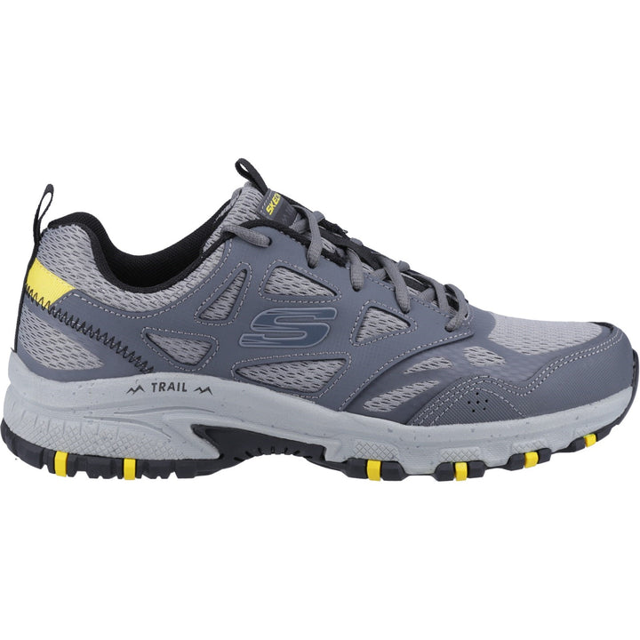 Men's Wide Fit Skechers 237265 Hillcrest outdoor trail Walking Sneakers - Charcoal/Black