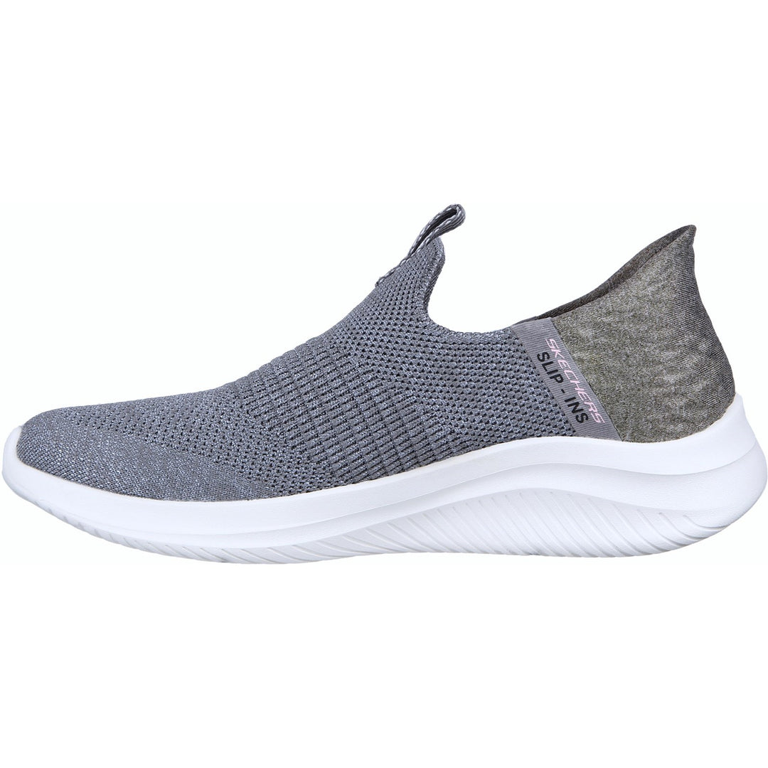 Women's Wide Fit Skechers 149708 Slip-ins Ultra Flex 3.0 Cozy Streak Sneakers - Grey