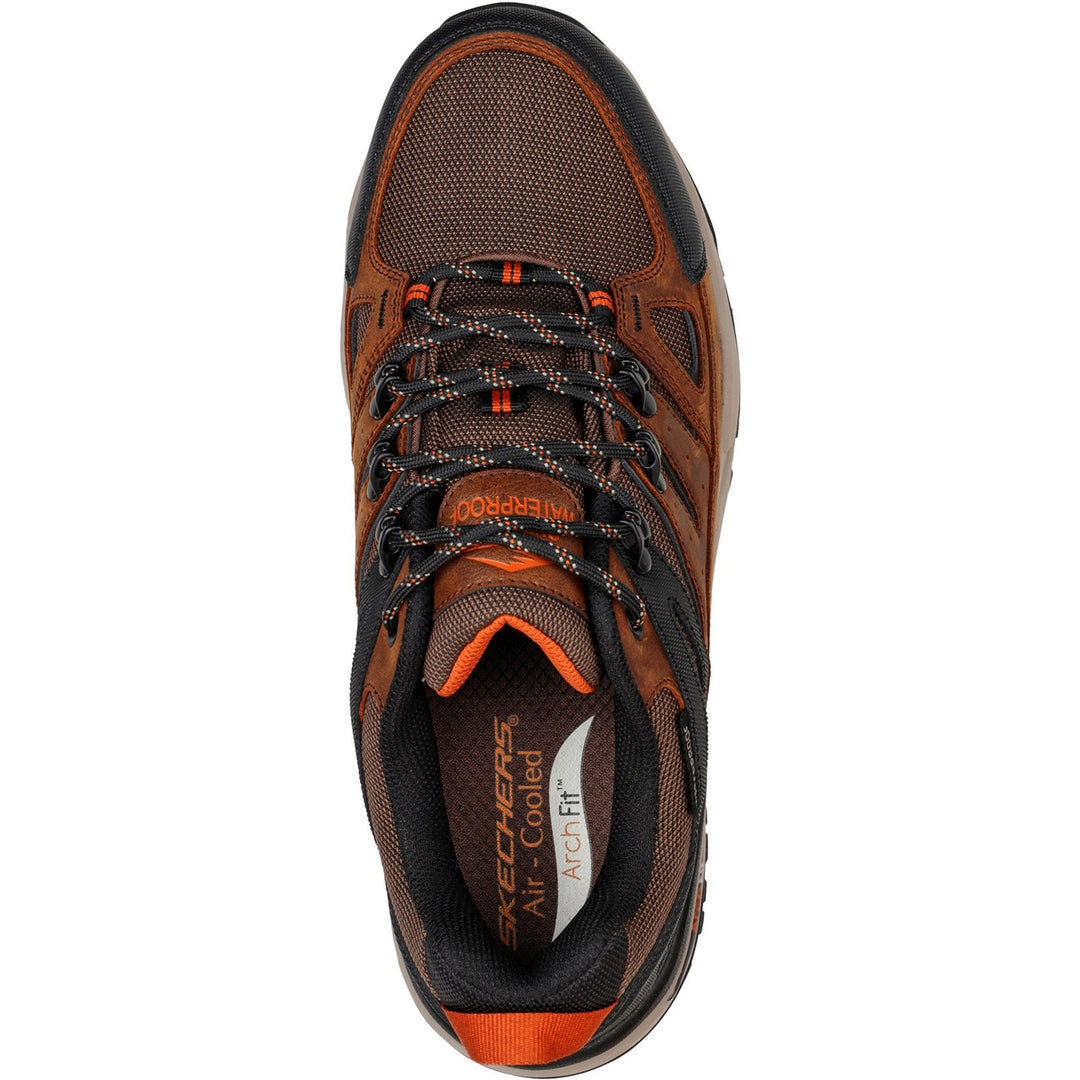 Men's Wide Fit Skechers Relaxed Fit 204630 Arch Fit Dawson Argosa Good Year Walking Sneakers - Dark Brown