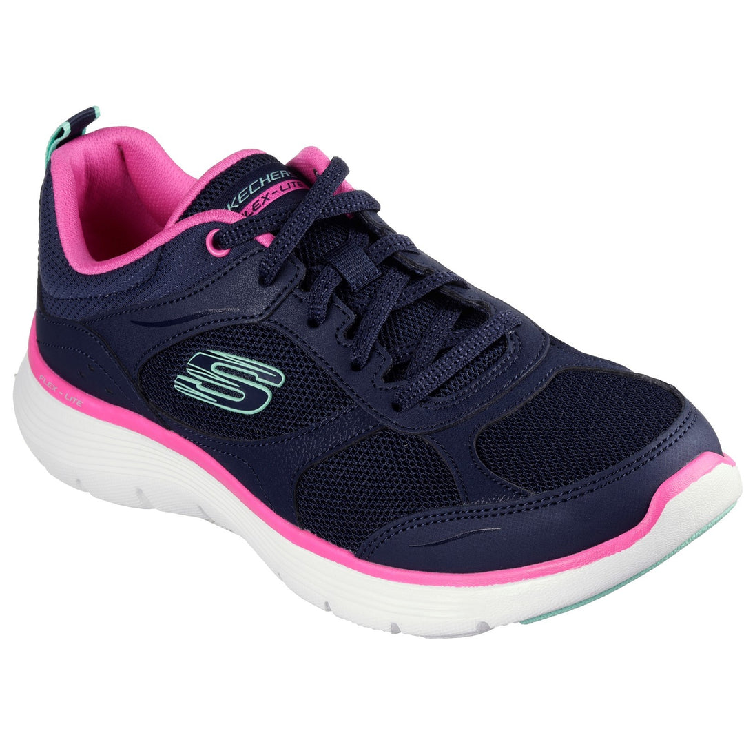 Womens Wide Fit Skechers 150202 Flex Appeal 5.0 Fresh Touch Sneakers