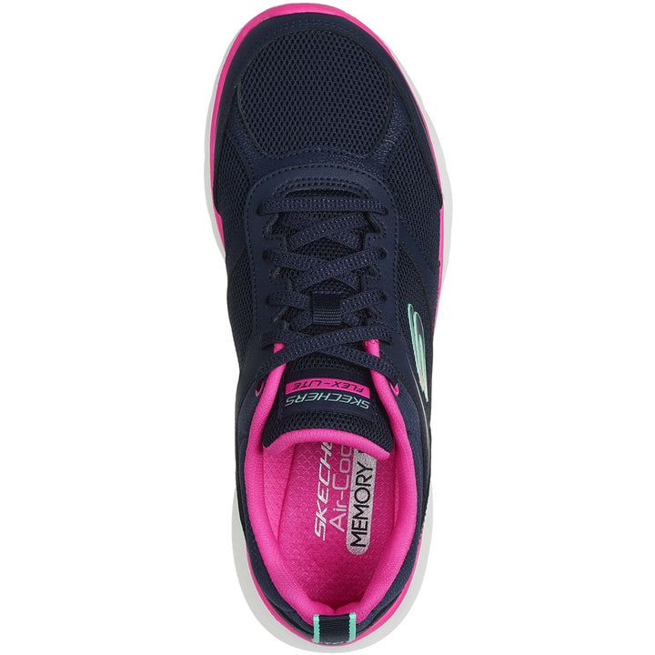 Womens Wide Fit Skechers 150202 Flex Appeal 5.0 Fresh Touch Sneakers