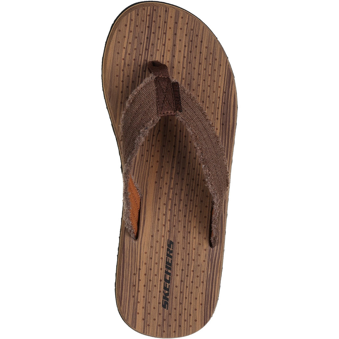 Men's Wide Fit Skechers 205098 Tantric Fritz Sandals - Brown