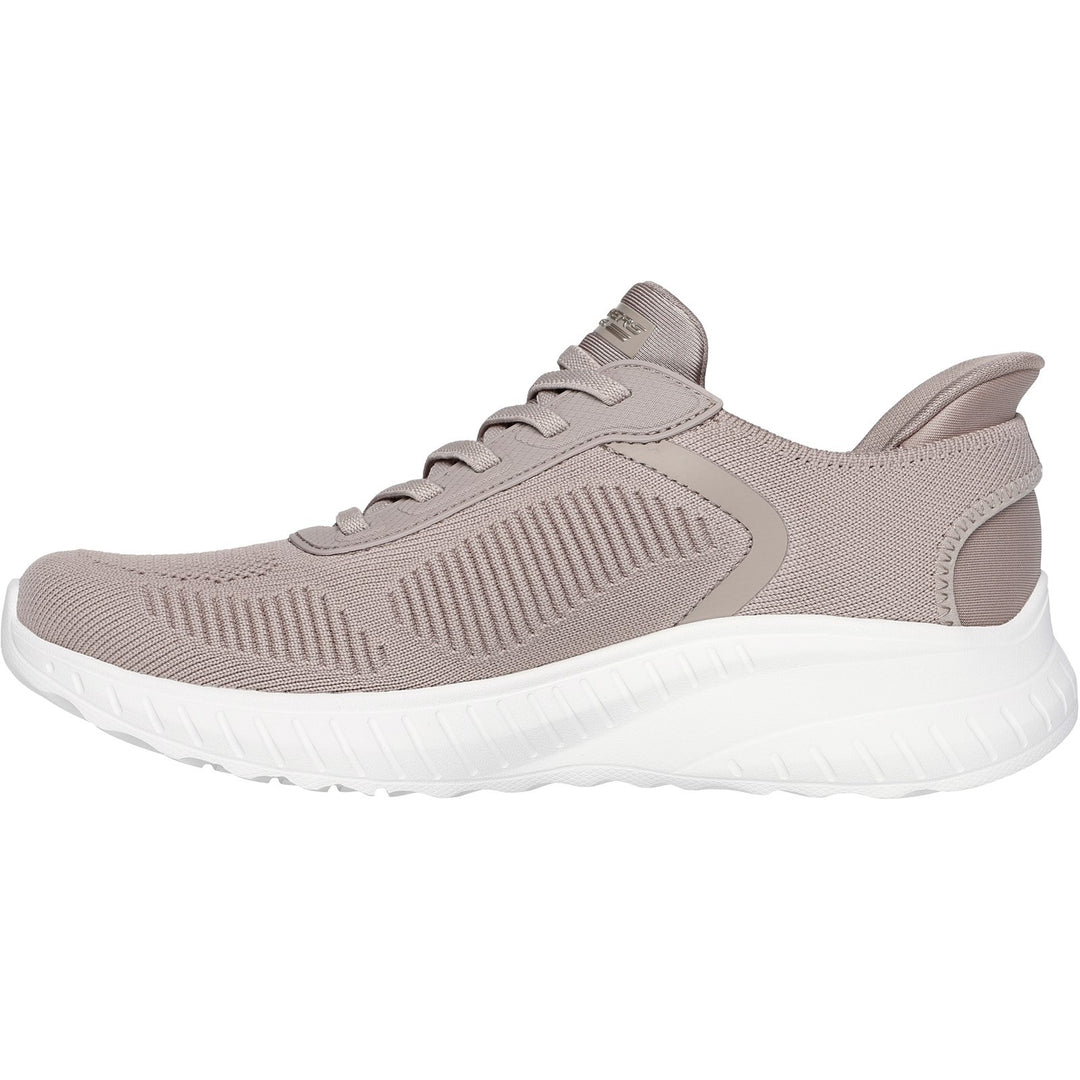 Women's Wide Fit Skechers Slip-ins 117497 Waves Bobs Sport Squad Sneakers