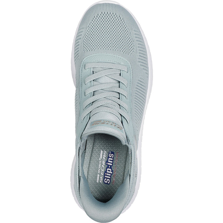 Women's Wide Fit Skechers Slip-ins 117497 Waves Bobs Sport Squad Sneakers
