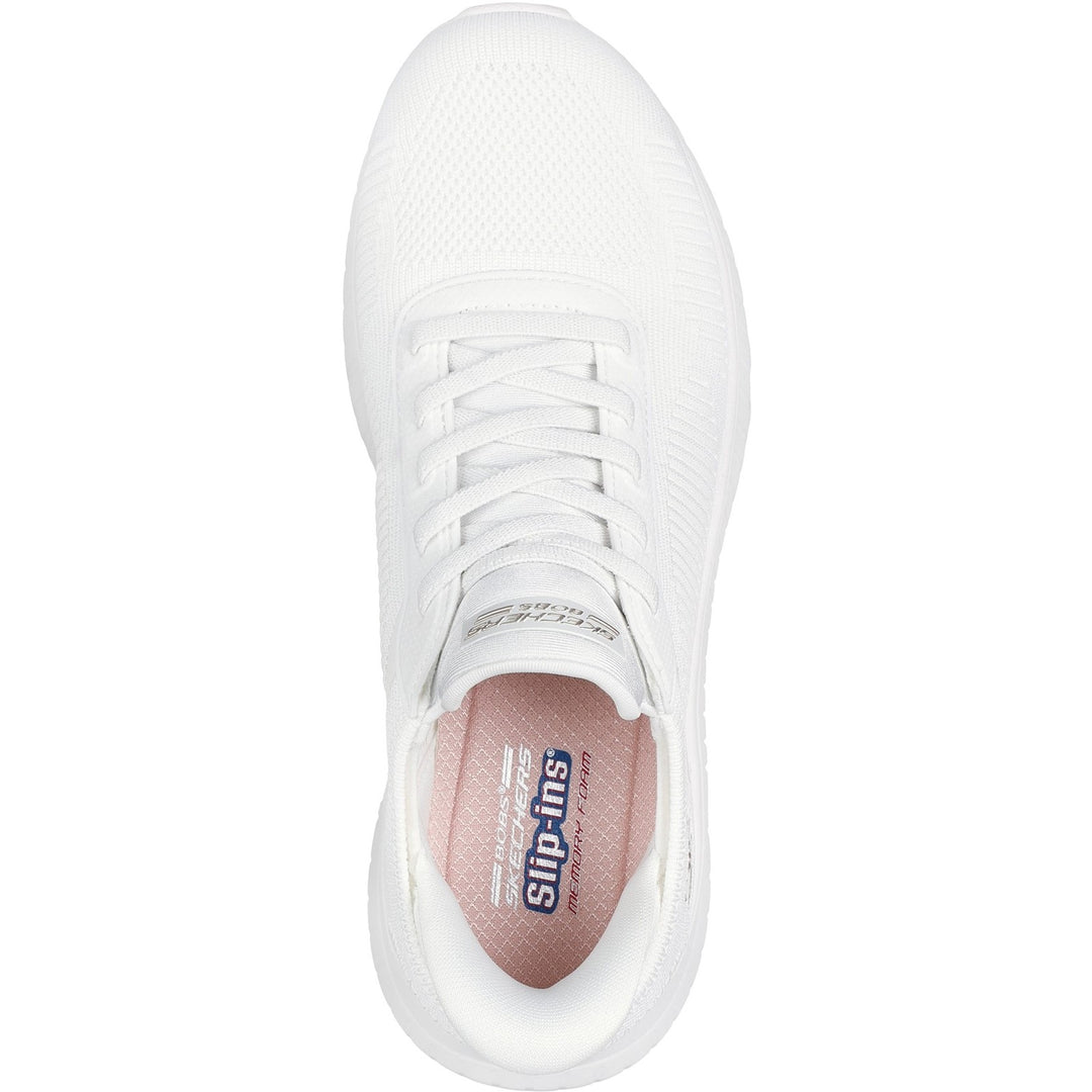 Women's Wide Fit Skechers Slip-ins 117497 Waves Bobs Sport Squad Sneakers