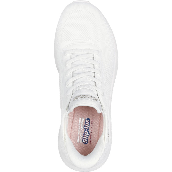 Women's Wide Fit Skechers Slip-ins 117497 Waves Bobs Sport Squad Sneakers