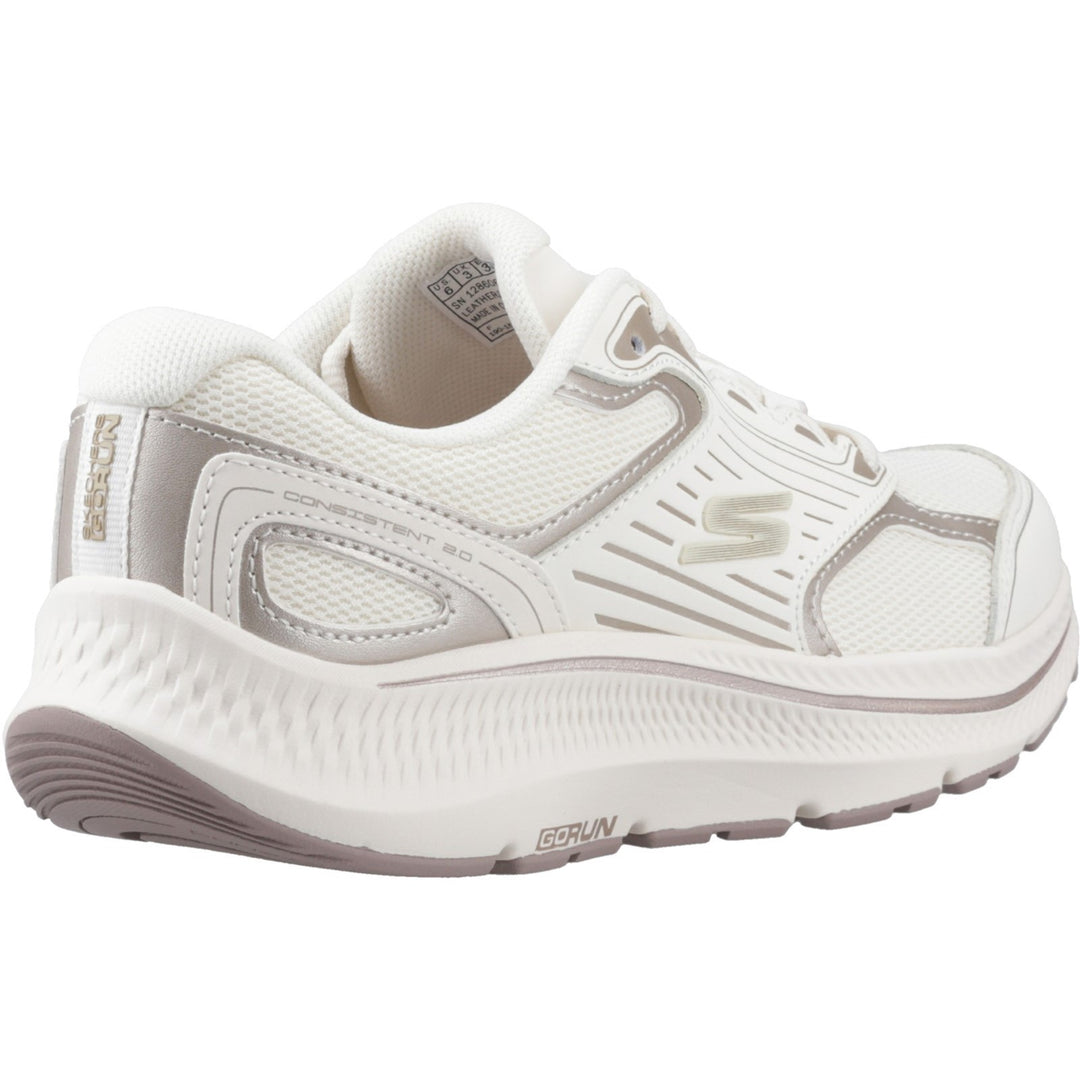 Women's Wide Fit Skechers 128606 Go Run Consistent 2.0 Advantage Sneakers