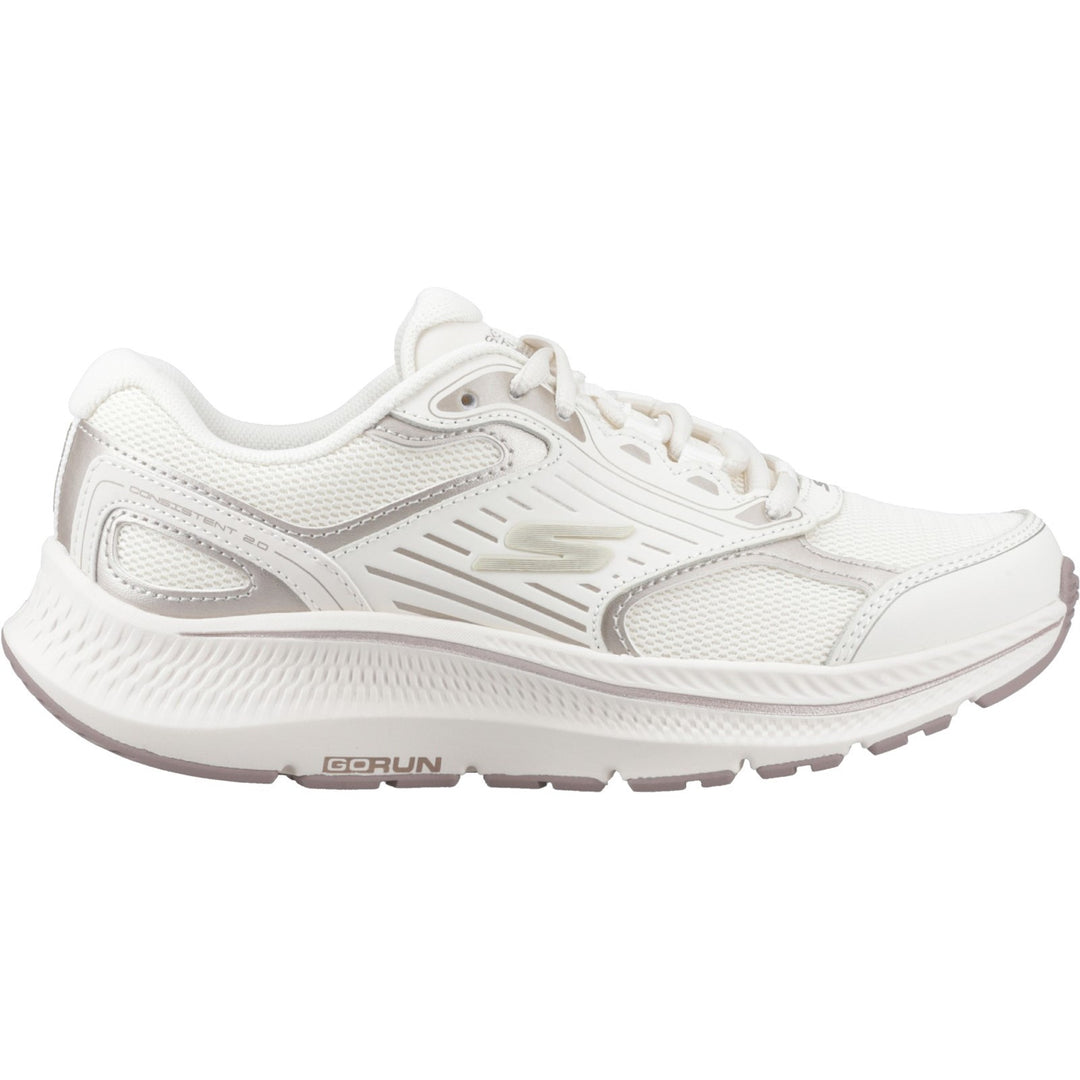 Women's Wide Fit Skechers 128606 Go Run Consistent 2.0 Advantage Sneakers
