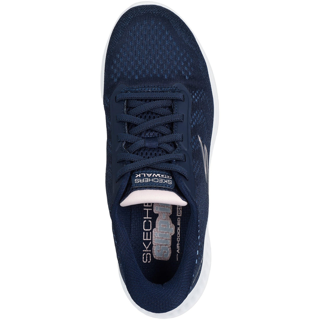 Women's Wide Fit Skechers 125643 Slip-ins Go Walk Now Khloe Sneakers