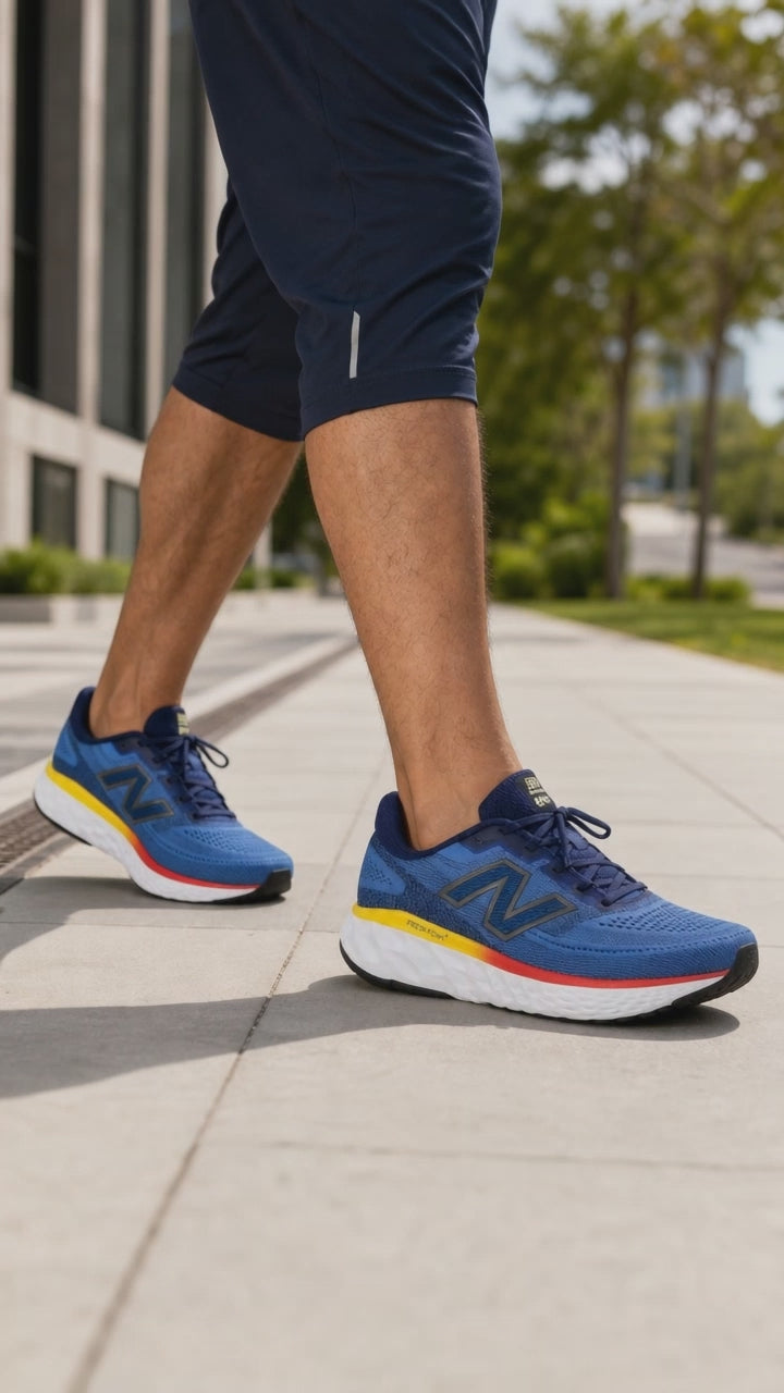 Men's Wide Fit New Balance MEVOZLH4 Walking/Running Sneakers - Fresh Foam