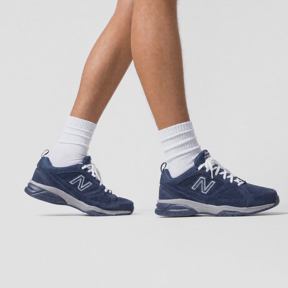 New Balance Wide Fit MX624V4 Marineblaue Herren-Sneaker